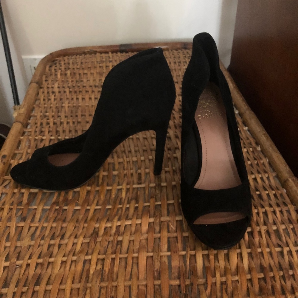 Vince Camuto Black Suede Heels - image 1